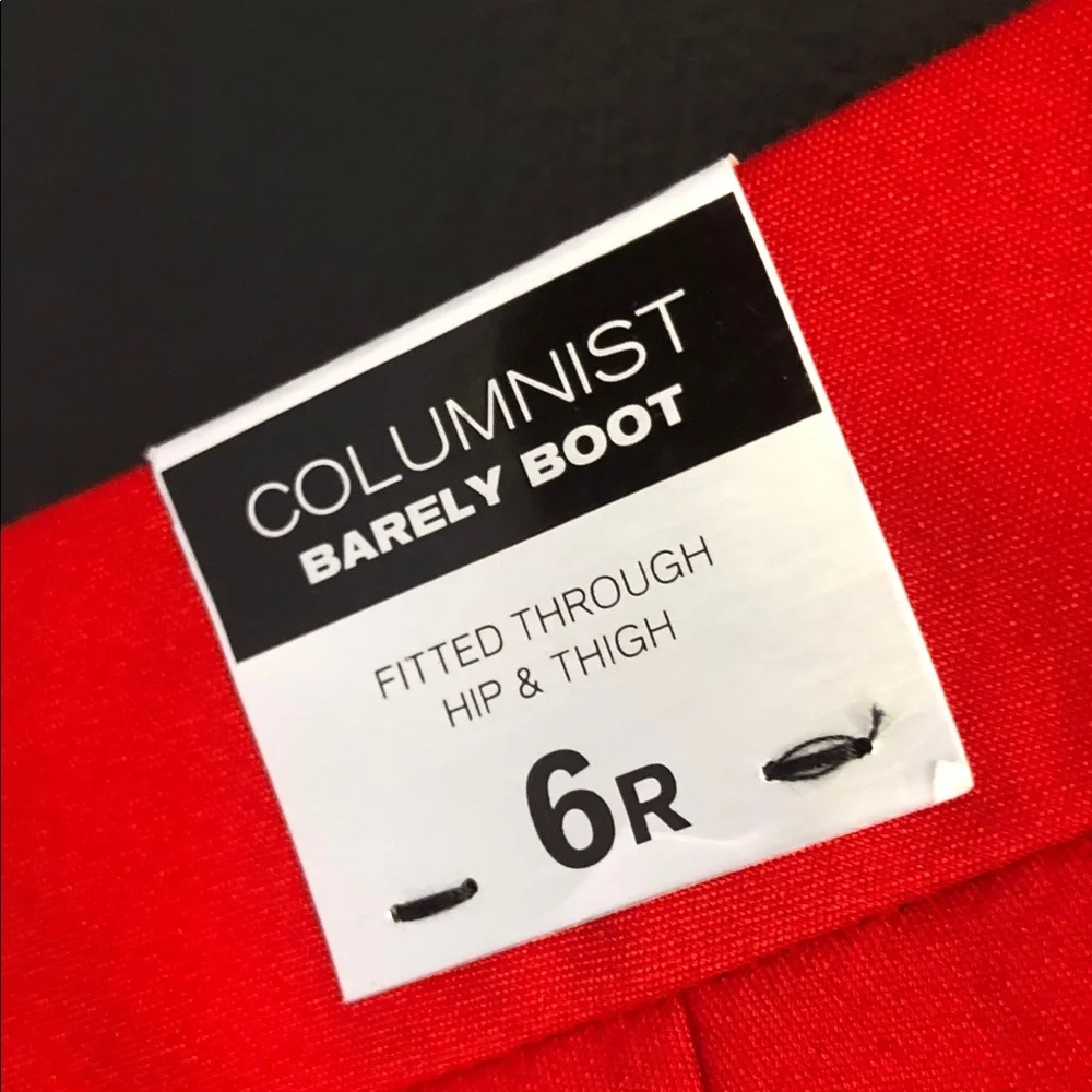 EXPRESS Firecracker Red Columnist Barely Boot Pants - Picture 4 of 6